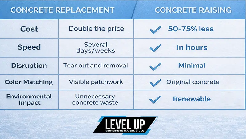 Concrete Replacements vs Raising